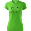 Mačka - srdce namiesto nosa - Dámske Fantasy športové (dresovina) - M ( Apple Green )