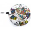 Retro zvonček na bicykel Disney MARVEL STAMPS biela,mix