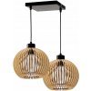 Závesná lampa LED-ONE loft drevo 2-bodové osvetlenie E27