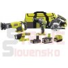 Ryobi R18CK4-252S aku 18 V set (R18DD3 + R18T-0 + RRS1801M + R18CSP + 1 x 5,0 Ah + 1 x 2 Ah baterie + nabíječka)