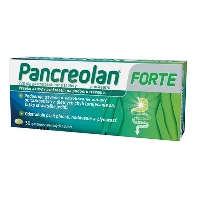Pancreolan Forte 220 mg 30 tabliet