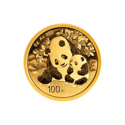 Čínská mincovna zlatá mince China Panda 2024 1/4 oz