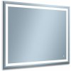 Venti Willa zrkadlo 100x80 cm odĺžnikový s osvetlením strieborná 5907459662177
