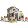 Domček Priateľov s dielňou pri okne Friends Evo Playhouse Life Smoby s plnými dverami rozšíriteľný s UV filtrom