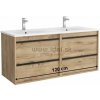 Salgar kúpeľňová skrinka s dvojumývadlom 120 cm africa oak (Luxusné Salgar skrinky do kúpeľne)