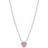 PANDORA náhrdelník Vyvýšené ružové srdce