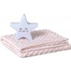 Interbaby SET Deka měkká KULIČKY a lampička HVĚZDA ružová