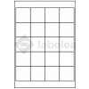 Labelea Samolepiace etikety 50x50 mm biele papierové, na hárku A4, pre laserovú a atramentovú tlač, Farba etikiet Biela, Počet hárkov v balení 100 EPY050050W020S
