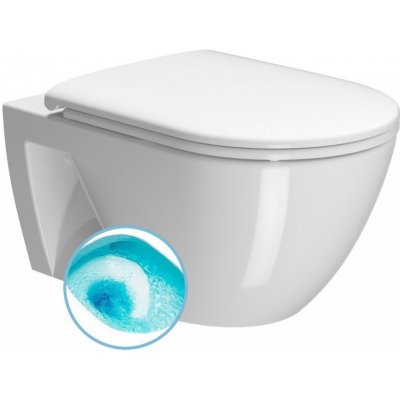 GSI - PURA ECO závesná WC misa, Swirlflush, 36x55cm, biela ExtraGlaze 880711