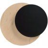 Emibig Circle nástenná lampa 1x8 W čierna-drevená 971/2
