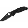 Vega Spyderco C122PSBBK Tenacious Lightweight Black vreckový nôž 8,6 cm, celočierna, FRN