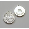 Prívesok znamenie - škorpión 20x17x2mm, striebro 1ks (otvor 2mm)