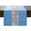 Behúň na stôl Glamour so zirkónmi blankytne modrý Blankytna modrá 40x200 cm