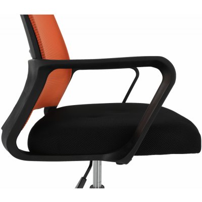 Kondela Kancelárska stolička, sieťovina oranžová/látka čierna, APOLO NEW 0000300014