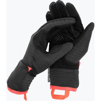 Dámske lyžiarske rukavice ORTOVOX Fleece Grid Cover black raven (S)
