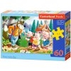 Puzzle 60 dielikov - Tri prasiatka s vlkom