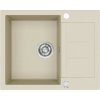 Helika Vstavaný granitový drez Tesa, slonová kosť, 62 x 50 cm