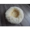Pelech pre psa z ovčej kože biely - základ 40 cm šírka 60 cm
