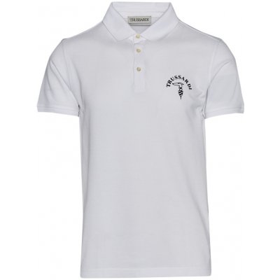 Trussardi polokošel'a Polo Printed Logo Cotton Piquet biele