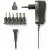 NEDIS univerzálny napájací AC adaptér / 7.2 W / 3 - 12 VDC, 1A / 100 - 240 V AC / 6 konektorov / 1,8 m / čierny