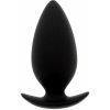 Dream Toys Cheeky Love Anal Plug Medium Black, čierny silikónový análny kolík 10,5 x 4,5 cm