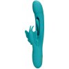 Loveline Flapping G-Spot Butterfly Vibrator Peacock Blue, silikónový vibrátor na klitoris a bod G 24,5 x 3,9 cm
