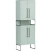 Kúpeľňová skrinka vysoká Möbelpartner Limone mätová zelená 65,2 x 183,4 x 33,1 cm