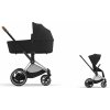 Cybex Platinum CYBEX e-Priam Set sepia black 2025 chrome with brown details