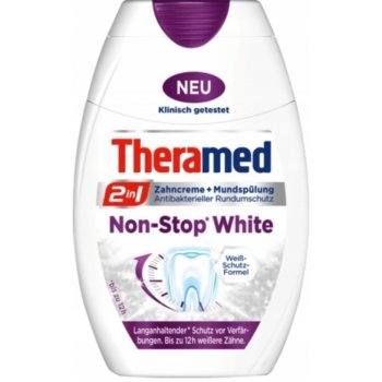 Theramed 2w1 Non Stop White Zubná pasta s ústnou vodou 75 ml