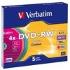 DVD+RW VERBATIM Colour 4,7GB 4X Slim box 5ks/bal.