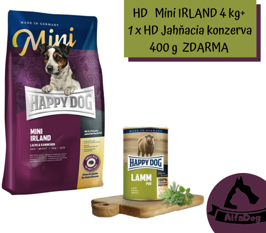 Happy Dog Supreme Mini Ireland Losos & Králik 4 kg