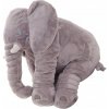 PLYŠOVÝ SLON VEĽKÝ PLYŠOVÝ MEDVEĎ VANKÚŠ 70cm SIVÝ