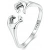 For Silver Prsteň Srdce v rukách - Striebro 925