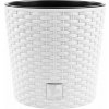 Prosperplast DRTUS250L Kvetináč Rato Round + vklad 25cm bielý S449