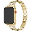 AppleKing kovový remienok posádzaný kamienkami pre Apple Watch Ultra 49mm / 46mm / 45mm / 44mm / 42mm - zlatý - možnosť vrátiť tovar ZADARMO do 30tich dní