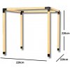Kompletná drevená záhradná konštrukcia pergola 220 cm - montážna sada