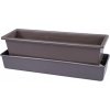 LEBIŠ Truhlík samozavlažovací s knoty plastový terakota - 51x15x17cm