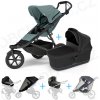 Set 5v1 Thule Urban Glide 3 Mid blue 2024 + vanička Black + pláštenky + ochranná sieť