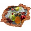 Nálepka fototapeta 3D výhľad Ovocie a zelenina 90x70 cm
