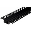 MasterLED Hliníková lišta 20mm Čierna do sadrokartónu, profil pre LED pásiky, 2m, 1ks, ML1680