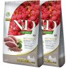 N&D Quinoa Grain Free NEUTERED Adult Dog Mini DUCK, broccoli & asparagus 2 x 7 kg