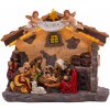 Dekorácia MagicHome Vianoce, Betlehem, 21 LED teplá biela, 3xAA, interiér, 36x15x29 cm