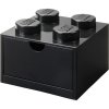 LEGO® stolové box 4 so zásuvkou 15,8 x 15,8 x 11,3 cm čierna