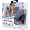 GEMBIRD MHS-U-001, Slúchadlá USB, čierne