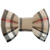 Funky Dog Burberry hnedý kockovaný psí motýlik L