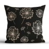 MKLozkoviny.sk Bavlnená obliečka na vankúš Renforcé 40 × 40 cm - Púpavy čierne- -