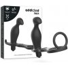 Addicted Toys Anal Massager And Cock Ring Black - Masér Prostaty S Krúžkom