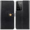 VSETKONAMOBIL 29422 LEATHER BUCKLE Peňaženkový obal Samsung Galaxy S21 Ultra 5G čierny