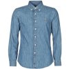 Polo Ralph Lauren Košele s dlhým rukávom CHEMISE CINTREE SLIM FIT EN JEAN DENIM BOUTONNE LOGO PONY PLAYER Modrá