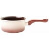 Metalac Rendlík Smaltovaný rendlík s dlouhou bakelitovou ručkou capuccino 16 cm 1,5 l D4-16-36
